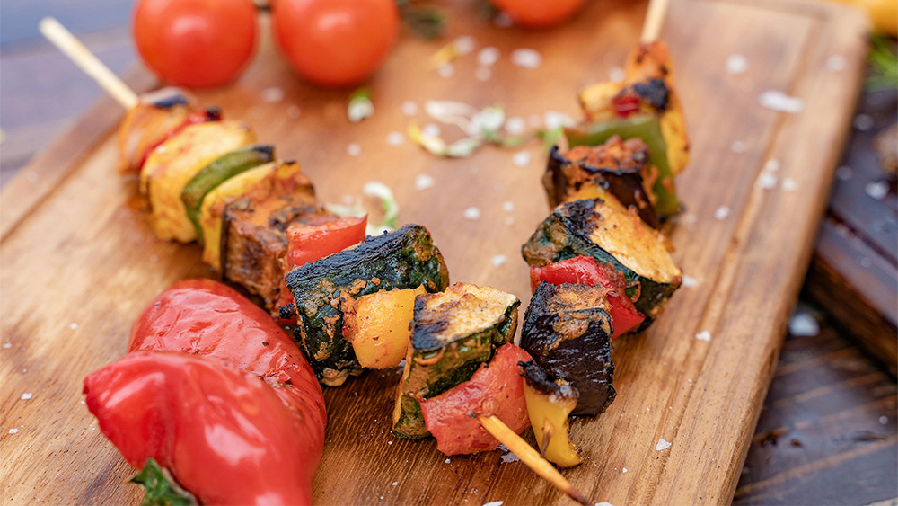 Grilled Chicken and Veggie Skewers
