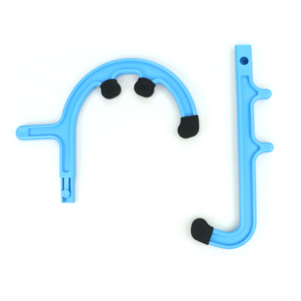 TigerCane_Blue_03_Web The Tiger Tail Tiger Cane Massage Hook can be easily disassembled into two pieces to fit most carry-ons.